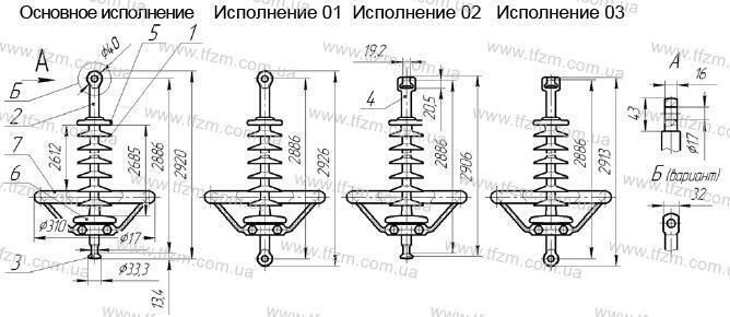 Ізолятор ЛК 70-330-2Ц ЛК70-330-2Ц фото