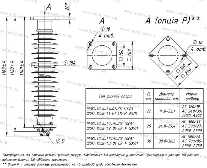 Шинная опора ШОП-110.II-1-01-СК УХЛ1
